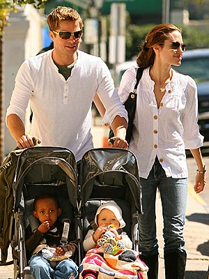 angelina jolie and brad pitt family. Update: Brad Pitt and Angelina