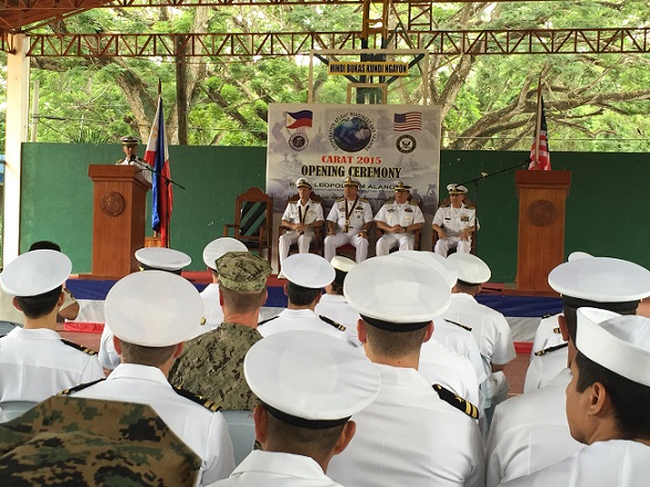 Opening ceremony of CARAT 2015 in WESCOM, Palawan. Photo by Charmaine Deogracias.